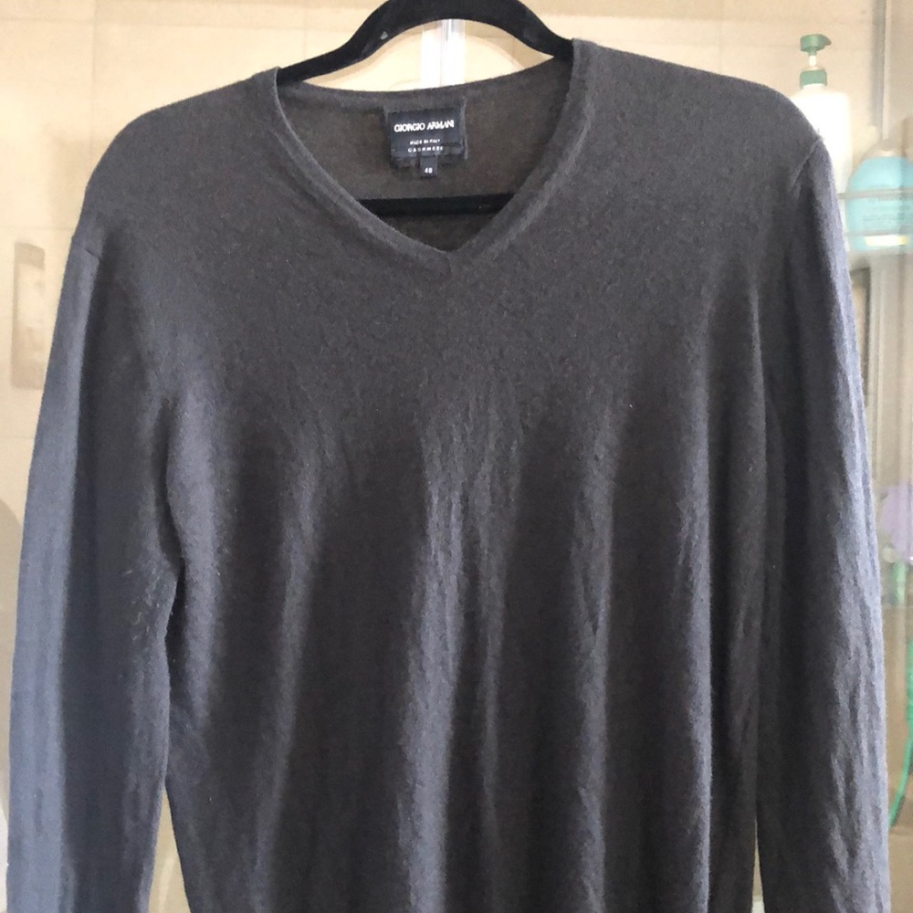 Giorgio Armani cashmere gray sweater,